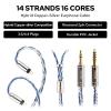 imageLinsoul Tripowin C01 IEM Cable 16 Core Hybrid CopperSilver Earphone Cable OFC and SilverPlated Copper HiFi Replacement Cable for Wired Earbuds 2Pin 35mm2Pin  35mm