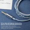 imageLinsoul Tripowin C01 IEM Cable 16 Core Hybrid CopperSilver Earphone Cable OFC and SilverPlated Copper HiFi Replacement Cable for Wired Earbuds 2Pin 35mm2Pin  44mm