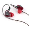 imageLinsoul 7Hz Salnotes Zero HiFi 10mm Dynamic Driver inEar Earphone IEM with Metal Composite Diaphragm Stainless Steel Faceplate Detachable 2Pin OFC Cable Black Without MicRed