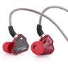 imageLinsoul 7Hz Salnotes Zero HiFi 10mm Dynamic Driver inEar Earphone IEM with Metal Composite Diaphragm Stainless Steel Faceplate Detachable 2Pin OFC Cable Black Without MicRed