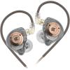 imageLinsoul KZ EDX Pro X in Ear Earphone Single Dynamic Driver HiFi inEar Monitor with Ergonomic Shape Wired Gaming Earbud Detachable Cable for Audiophile Grey with MicGrey
