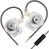 imageLinsoul KZ EDX Pro X in Ear Earphone Single Dynamic Driver HiFi inEar Monitor with Ergonomic Shape Wired Gaming Earbud Detachable Cable for Audiophile Grey with MicClear