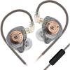 imageLinsoul KZ EDX Pro X in Ear Earphone Single Dynamic Driver HiFi inEar Monitor with Ergonomic Shape Wired Gaming Earbud Detachable Cable for Audiophile Grey with MicGrey