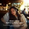 imageLinsoul Kiwi Ears Ardor Bluetooth 54 Over Ear Headphones Wireless DJ Studio Headphones Dual Dynamic Driver Studio Monitor with Hybrid ANC 140H Playtime Lightweight for Podcast Gaming Guitar