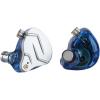 imageLinsoul KZ ZSN Pro Dual Driver 1BA1DD Hybrid Metal Earphones HiFi inEar Monitor with Detachable Recessed 2Pin Cable Zin Alloy Panel Without Mic BlackBlue