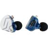 imageLinsoul KZ ZSN Pro Dual Driver 1BA1DD Hybrid Metal Earphones HiFi inEar Monitor with Detachable Recessed 2Pin Cable Zin Alloy Panel Without Mic BlackBlue