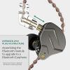 imageLinsoul KZ ZSN Pro Dual Driver 1BA1DD Hybrid Metal Earphones HiFi inEar Monitor with Detachable Recessed 2Pin Cable Zin Alloy Panel Without Mic BlackPurple