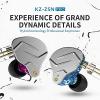 imageLinsoul KZ ZSN Pro Dual Driver 1BA1DD Hybrid Metal Earphones HiFi inEar Monitor with Detachable Recessed 2Pin Cable Zin Alloy Panel Without Mic BlackPurple