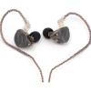 imageLinsoul KZ ZSN Pro Dual Driver 1BA1DD Hybrid Metal Earphones HiFi inEar Monitor with Detachable Recessed 2Pin Cable Zin Alloy Panel Without Mic BlackBlack