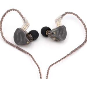 imageLinsoul KZ ZSN Pro Dual Driver 1BA1DD Hybrid Metal Earphones HiFi inEar Monitor with Detachable Recessed 2Pin Cable Zin Alloy Panel Without Mic BlackBlack