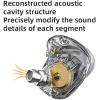 imageLinsoul KZ ZAS 7BA1DD inEar Monitor HiFi Bass Earbuds Gaming Earbuds Hybrid IEM Earphones with Recessed 2pin Cable for Audiophile MusicianWithout Mic BlackSilver