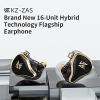 imageLinsoul KZ ZAS 7BA1DD inEar Monitor HiFi Bass Earbuds Gaming Earbuds Hybrid IEM Earphones with Recessed 2pin Cable for Audiophile MusicianWithout Mic BlackSilver