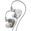 imageLinsoul KZ ZAS 7BA1DD inEar Monitor HiFi Bass Earbuds Gaming Earbuds Hybrid IEM Earphones with Recessed 2pin Cable for Audiophile MusicianWithout Mic BlackSilver