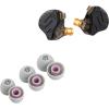 imageLinsoul KZ ZS10 PRO X Upgraded 1DD4BA Hybrid Driver HiFi in Ear EarphonesWithout Mic  Kiwi Ears Flex Earbud Tips 3 Pairs SML Size