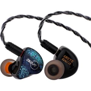 imageLinsoul ZiiGaat x Fresh Reviews Arete in Ear Monitor 1DD4BA Hybrid Earphone IEM Wired Gaming Earbuds Studio Monitor Tunning with Detachable IEM Cable for Musician Audiophile WhiteBlue