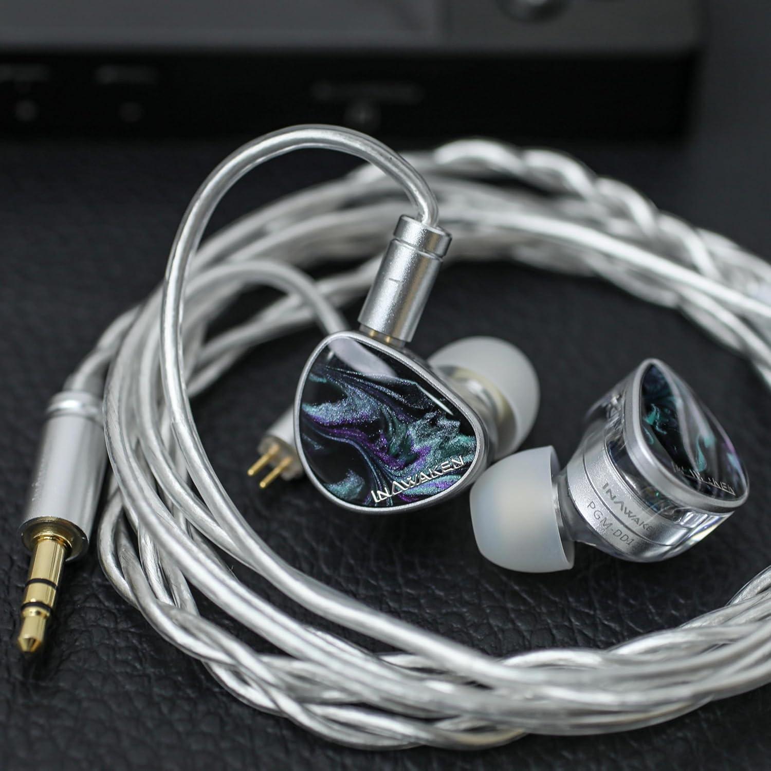 imageLinsoul INAWAKEN Dawn Ms in Ear Monitor112mm Dynamic Driver IEMWired Gaming Earbuds with Detachable OFC Shielded Cable for Musician Audiophile