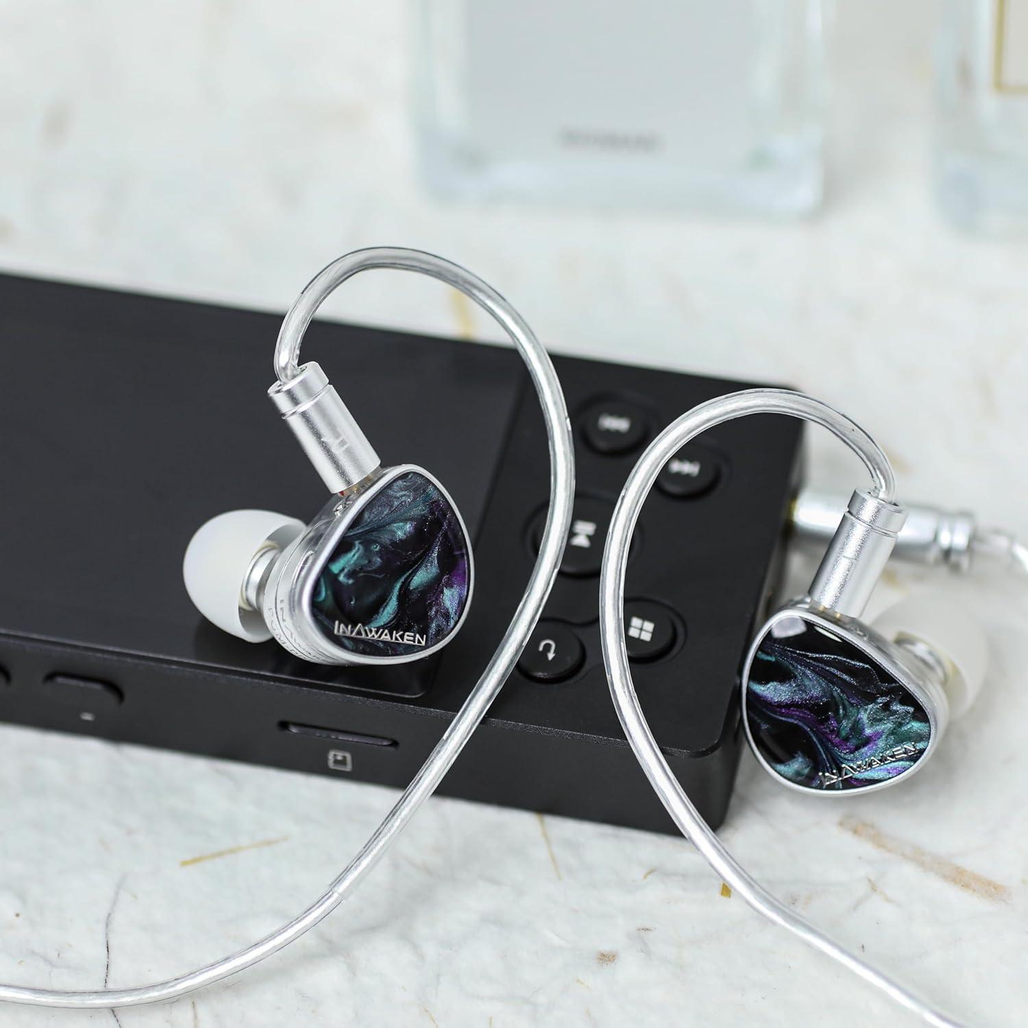 imageLinsoul INAWAKEN Dawn Ms in Ear Monitor112mm Dynamic Driver IEMWired Gaming Earbuds with Detachable OFC Shielded Cable for Musician Audiophile