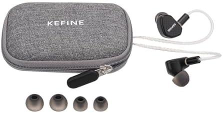 imageLinsoul Kefine Klean in Ear Monitor10mm DLC Diaphragm Dynamic Driver HiFi IEM HeadphonesWired Gaming Earbuds with Replaceable Tuning Nozzles Detachable SilverPlated Cable for Musician Audiophile