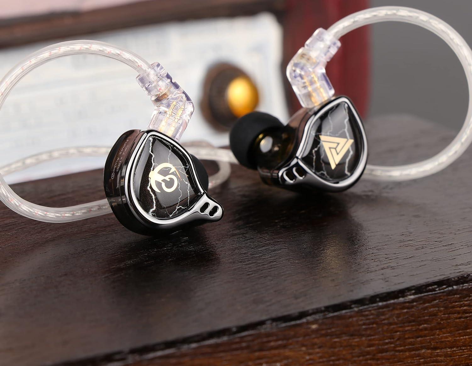 imageLinsoul QKZ x HBB 10mm TitaniumCoated Diaphragm HiFi inEar Monitor Earphones with SemiOpen Cavity Detachable Recessed 2Pin SilverPlated Cable Noise Canceling for AudiophileWithout MicWith Mic