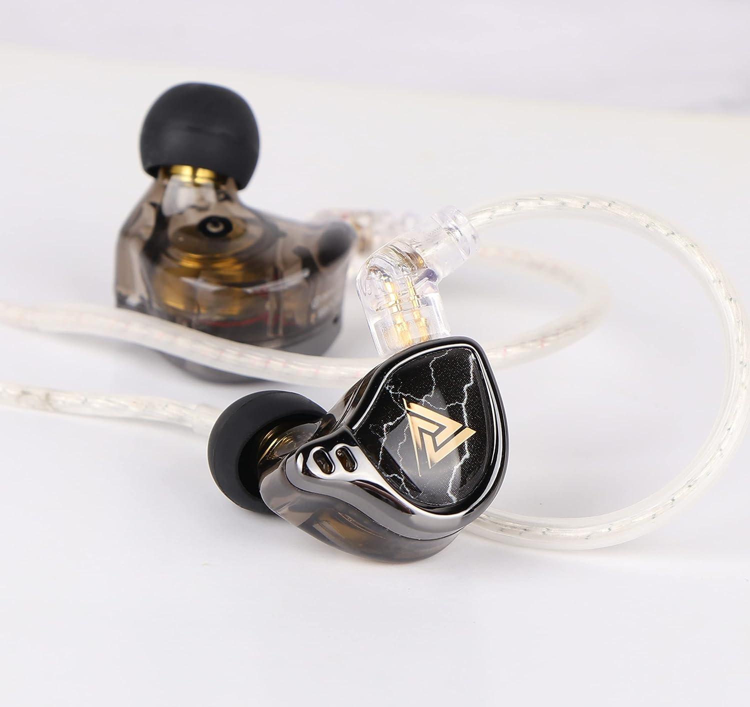 imageLinsoul QKZ x HBB 10mm TitaniumCoated Diaphragm HiFi inEar Monitor Earphones with SemiOpen Cavity Detachable Recessed 2Pin SilverPlated Cable Noise Canceling for AudiophileWithout MicWith Mic