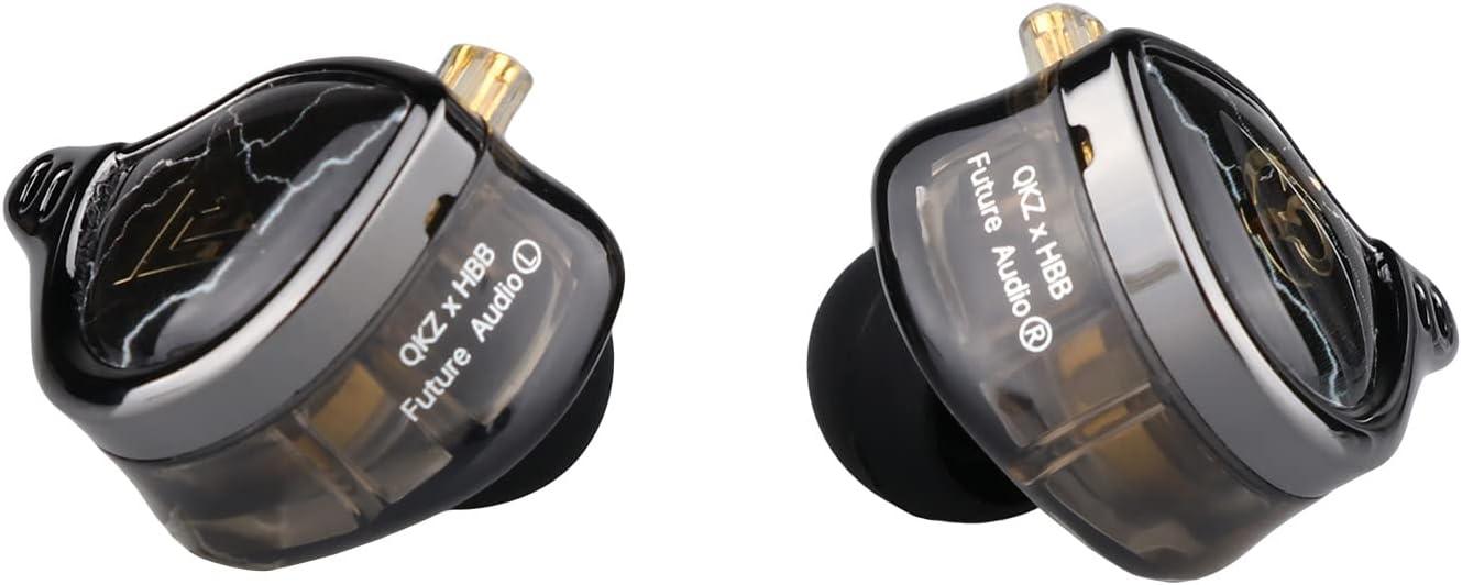 imageLinsoul QKZ x HBB 10mm TitaniumCoated Diaphragm HiFi inEar Monitor Earphones with SemiOpen Cavity Detachable Recessed 2Pin SilverPlated Cable Noise Canceling for AudiophileWithout MicWith Mic