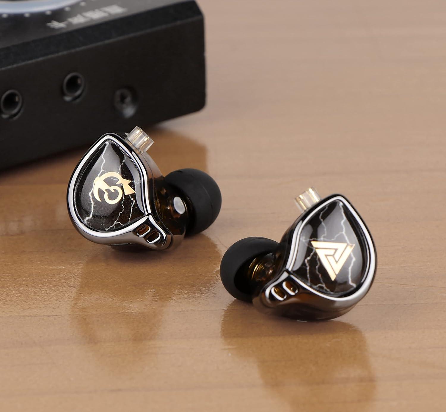 imageLinsoul QKZ x HBB 10mm TitaniumCoated Diaphragm HiFi inEar Monitor Earphones with SemiOpen Cavity Detachable Recessed 2Pin SilverPlated Cable Noise Canceling for AudiophileWithout MicWithout Mic