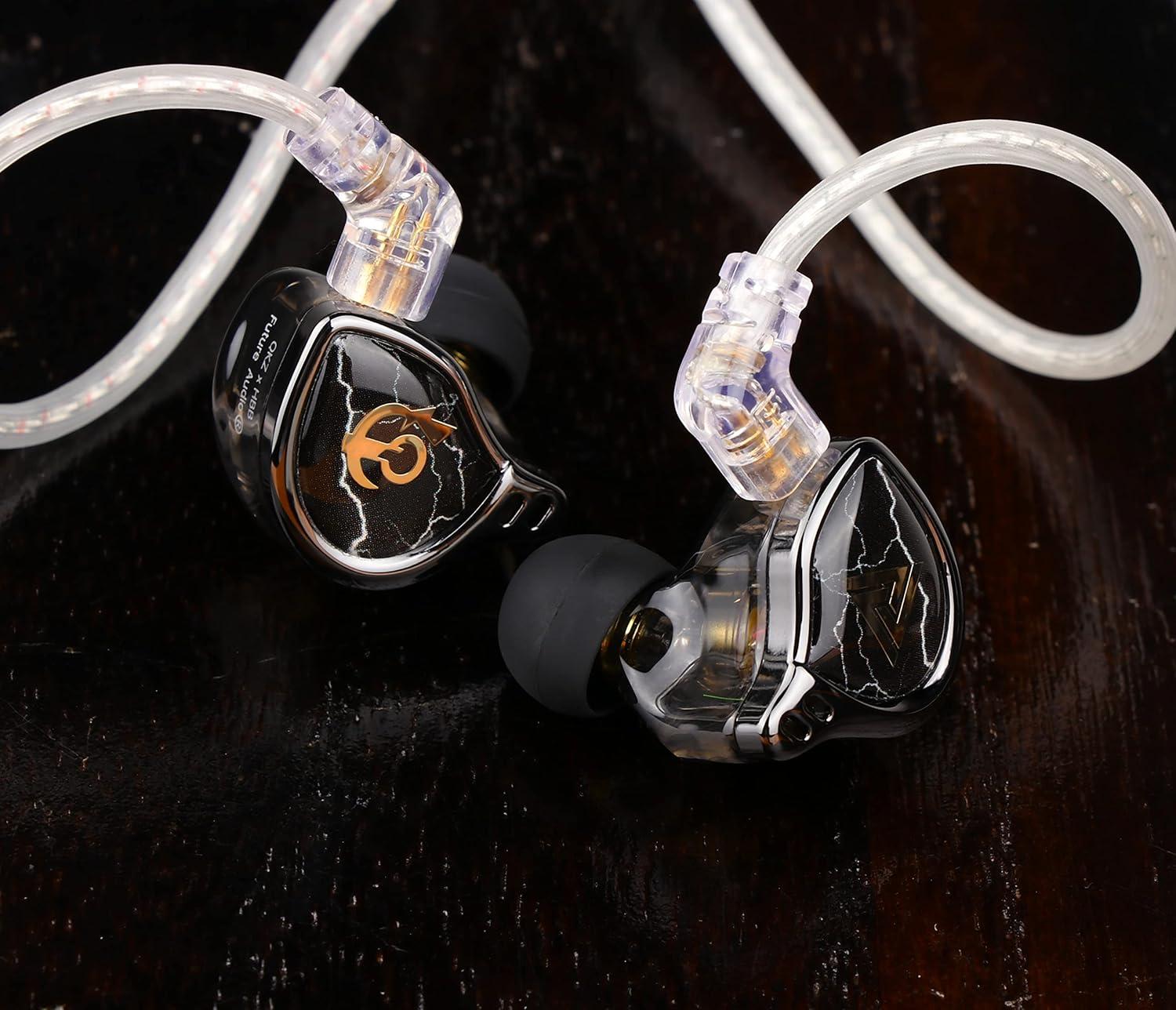 imageLinsoul QKZ x HBB 10mm TitaniumCoated Diaphragm HiFi inEar Monitor Earphones with SemiOpen Cavity Detachable Recessed 2Pin SilverPlated Cable Noise Canceling for AudiophileWithout MicWithout Mic
