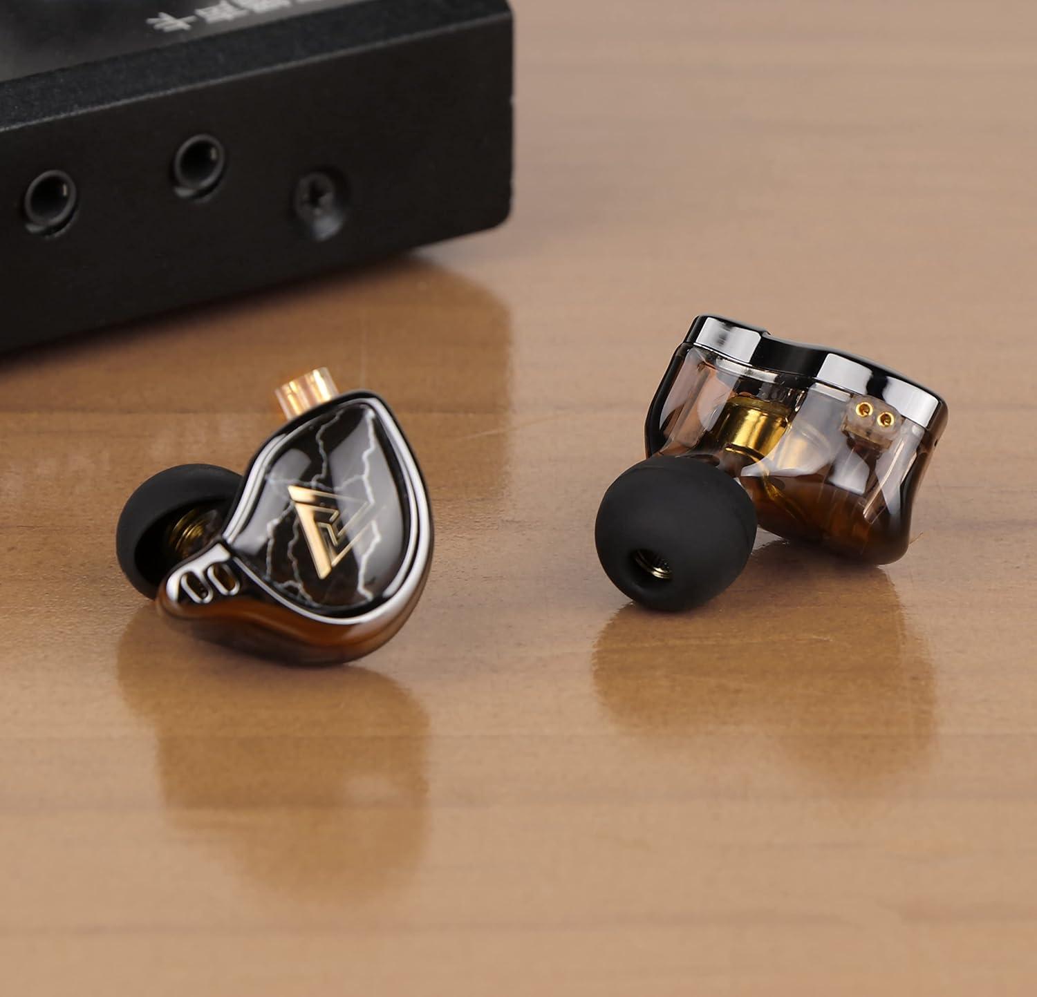 imageLinsoul QKZ x HBB 10mm TitaniumCoated Diaphragm HiFi inEar Monitor Earphones with SemiOpen Cavity Detachable Recessed 2Pin SilverPlated Cable Noise Canceling for AudiophileWithout MicWith Mic