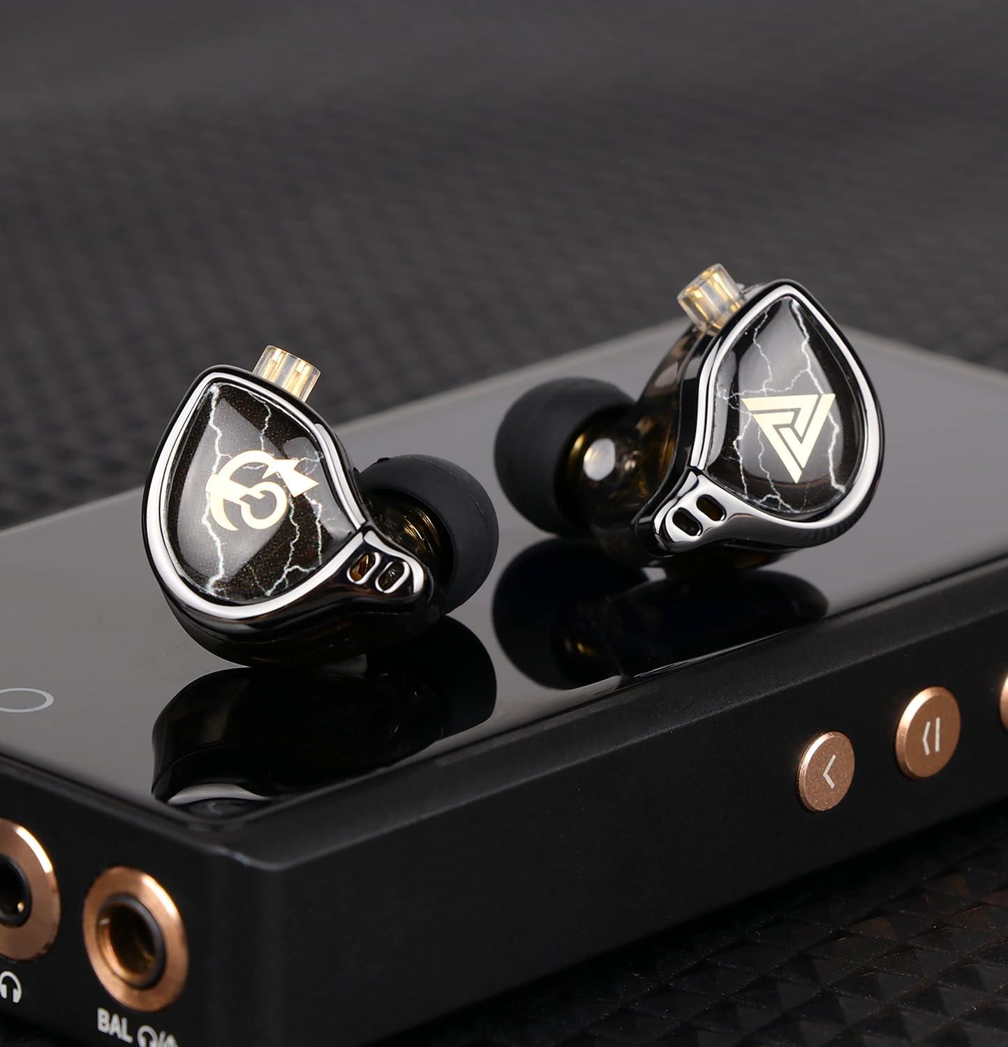 imageLinsoul QKZ x HBB 10mm TitaniumCoated Diaphragm HiFi inEar Monitor Earphones with SemiOpen Cavity Detachable Recessed 2Pin SilverPlated Cable Noise Canceling for AudiophileWithout MicWithout Mic