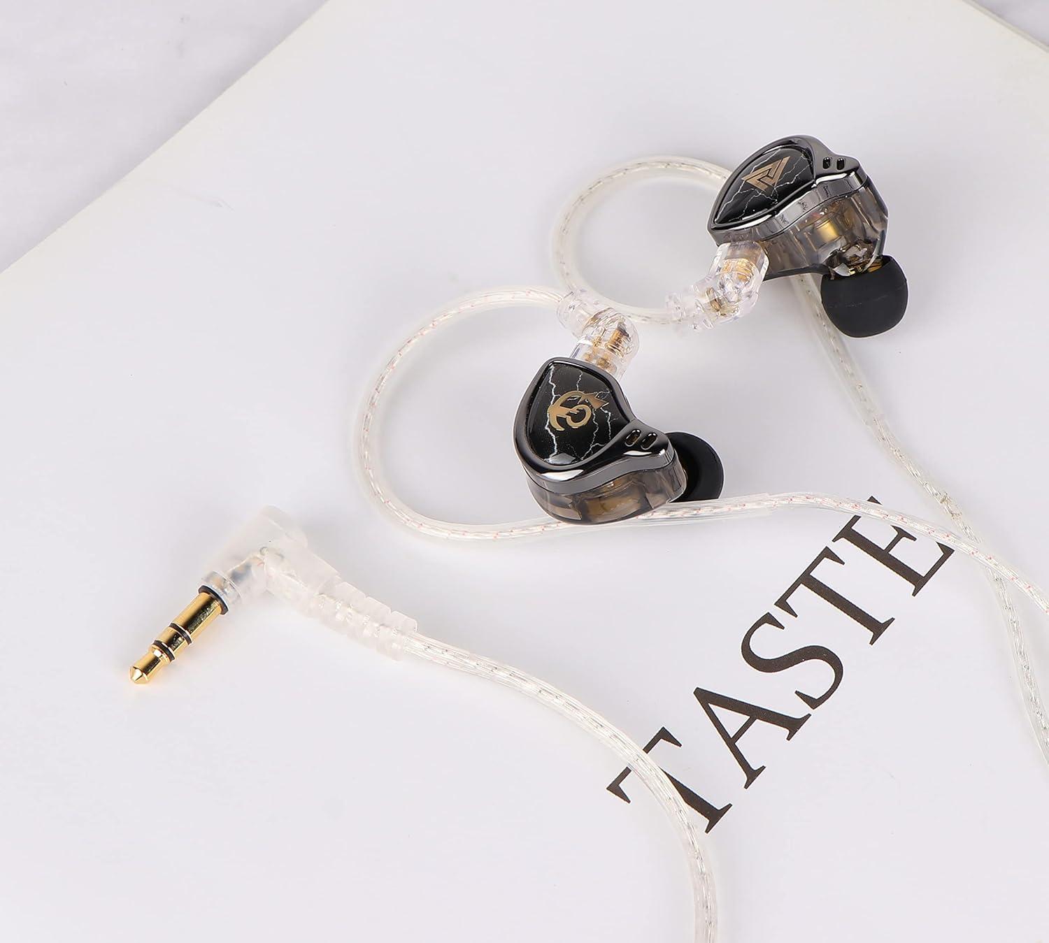 imageLinsoul QKZ x HBB 10mm TitaniumCoated Diaphragm HiFi inEar Monitor Earphones with SemiOpen Cavity Detachable Recessed 2Pin SilverPlated Cable Noise Canceling for AudiophileWithout MicWithout Mic