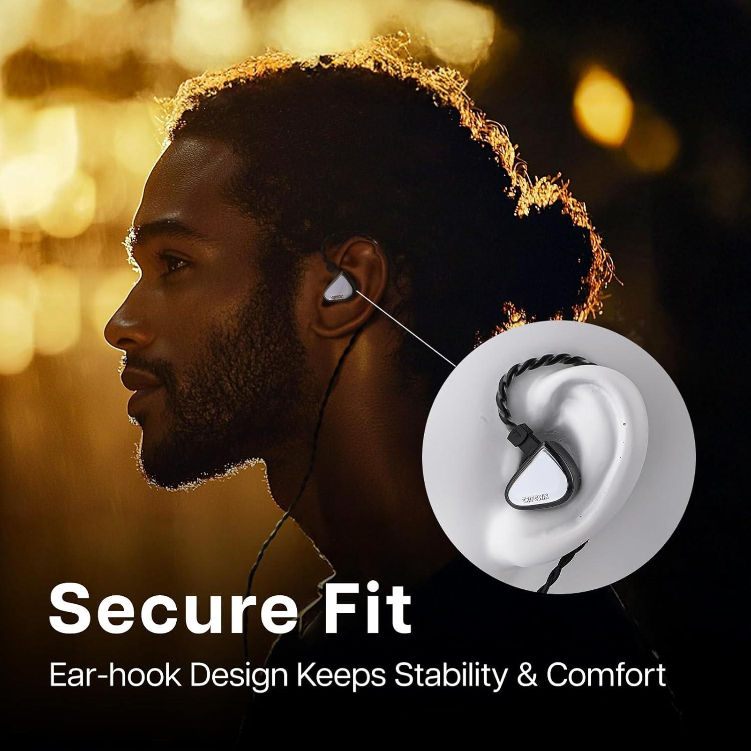 imageLinsoul Tripowin x 0DiBi Vivace in Ear Monitor 10mm Titanium Diaphragm Dynamic Driver IEM HiFi Wired Earbuds Earphone Gaming Earbuds with 2Pin Detachable Cable for Musicians Audio Enthusiasts