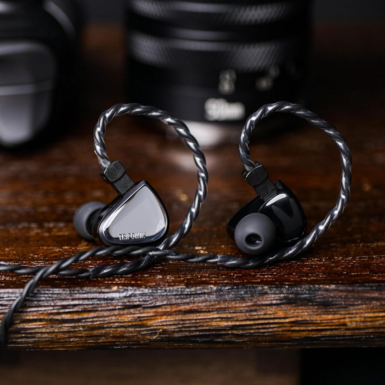 imageLinsoul Tripowin x 0DiBi Vivace in Ear Monitor 10mm Titanium Diaphragm Dynamic Driver IEM HiFi Wired Earbuds Earphone Gaming Earbuds with 2Pin Detachable Cable for Musicians Audio Enthusiasts