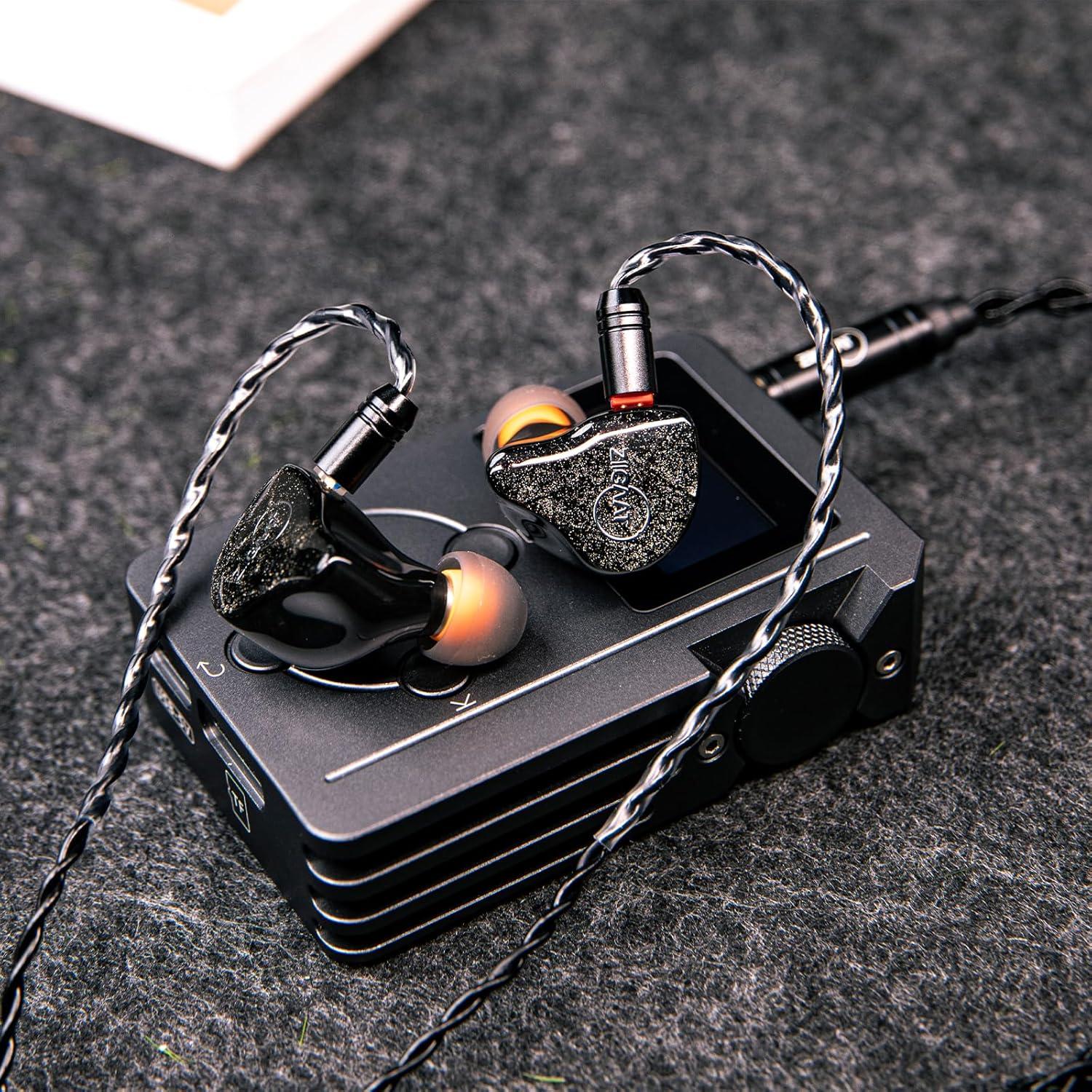imageLinsoul ZiiGaat Lush in Ear Monitor 1DD4BA Hybrid Earphone IEM Studio Monitor Tunning Wired Earbuds with Detachable Cable for Professional Music Engineers Audiophiles SilverSilver