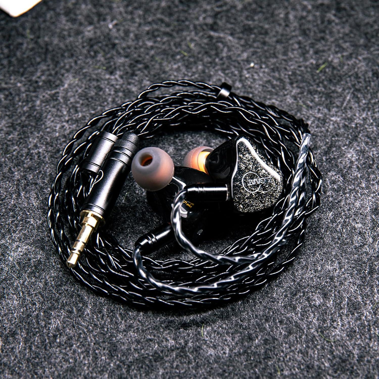 imageLinsoul ZiiGaat Lush in Ear Monitor 1DD4BA Hybrid Earphone IEM Studio Monitor Tunning Wired Earbuds with Detachable Cable for Professional Music Engineers Audiophiles SilverSilver