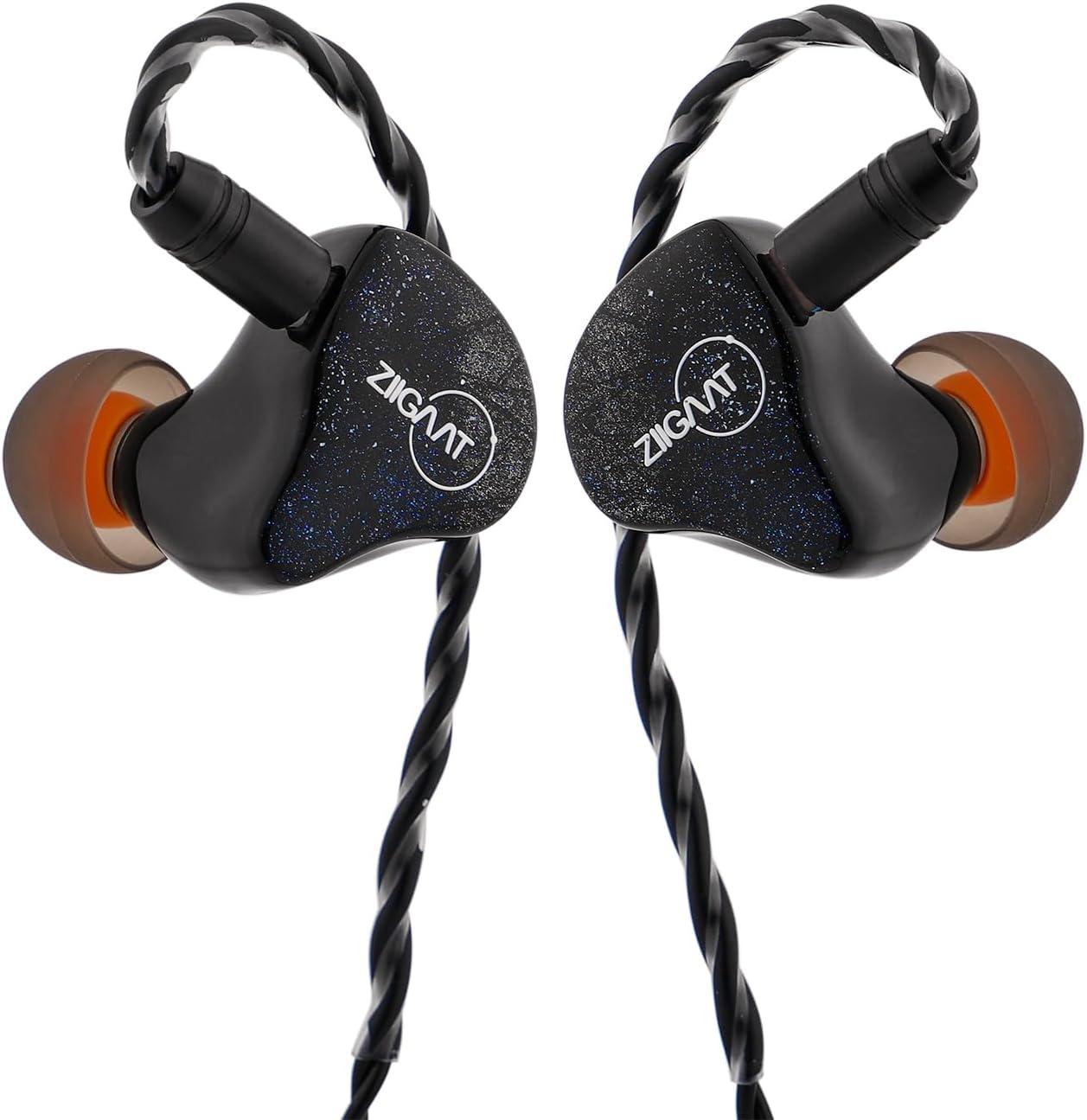 imageLinsoul ZiiGaat Lush in Ear Monitor 1DD4BA Hybrid Earphone IEM Studio Monitor Tunning Wired Earbuds with Detachable Cable for Professional Music Engineers Audiophiles SilverSilver Blue