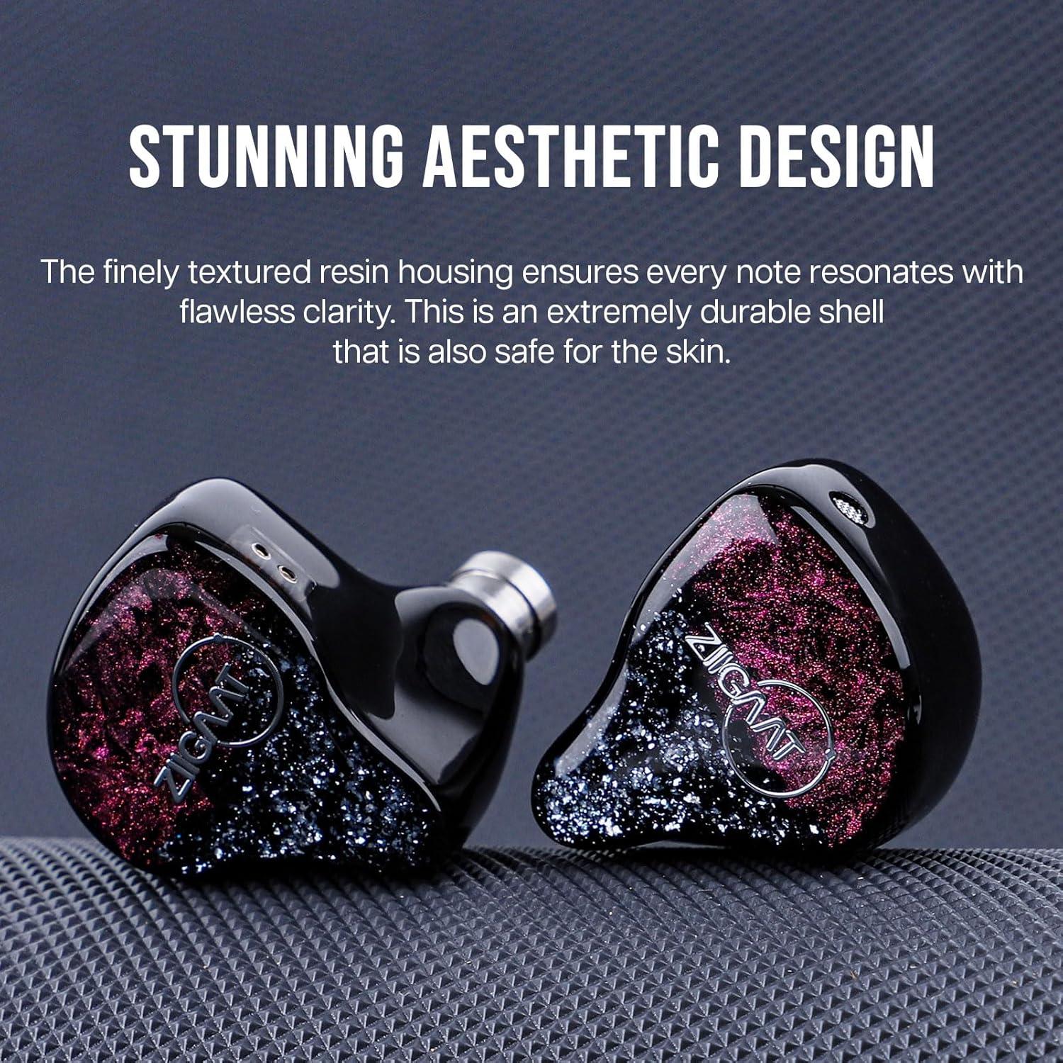 imageLinsoul ZiiGaat Odyssey InEar Monitor 1DD3BA Hybrid IEM Earphone Wired Gaming Earbuds Professional Sound Isolating Innerear Monitors with Detachable IEM Cable for Basslovers Musician Audiophile