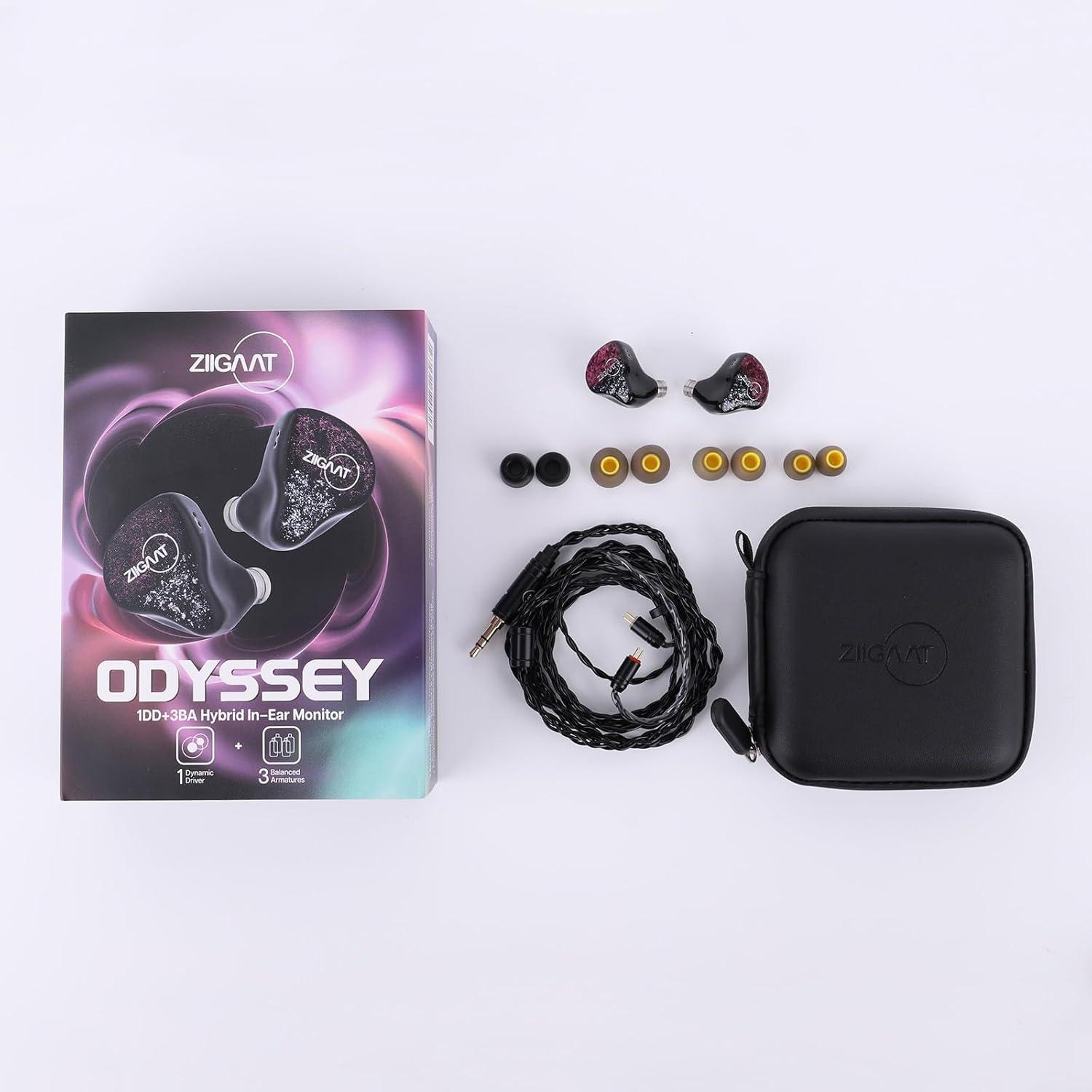 imageLinsoul ZiiGaat Odyssey InEar Monitor 1DD3BA Hybrid IEM Earphone Wired Gaming Earbuds Professional Sound Isolating Innerear Monitors with Detachable IEM Cable for Basslovers Musician Audiophile