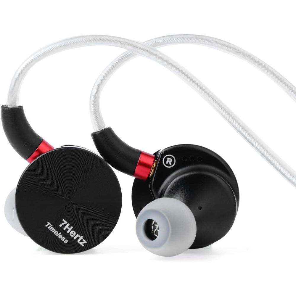 imageLinsoul 7HZ Timeless 142mm Planar HiFi inEar Earphone with CNC Aluminum Shell Detachable MMCX Cable 25mm