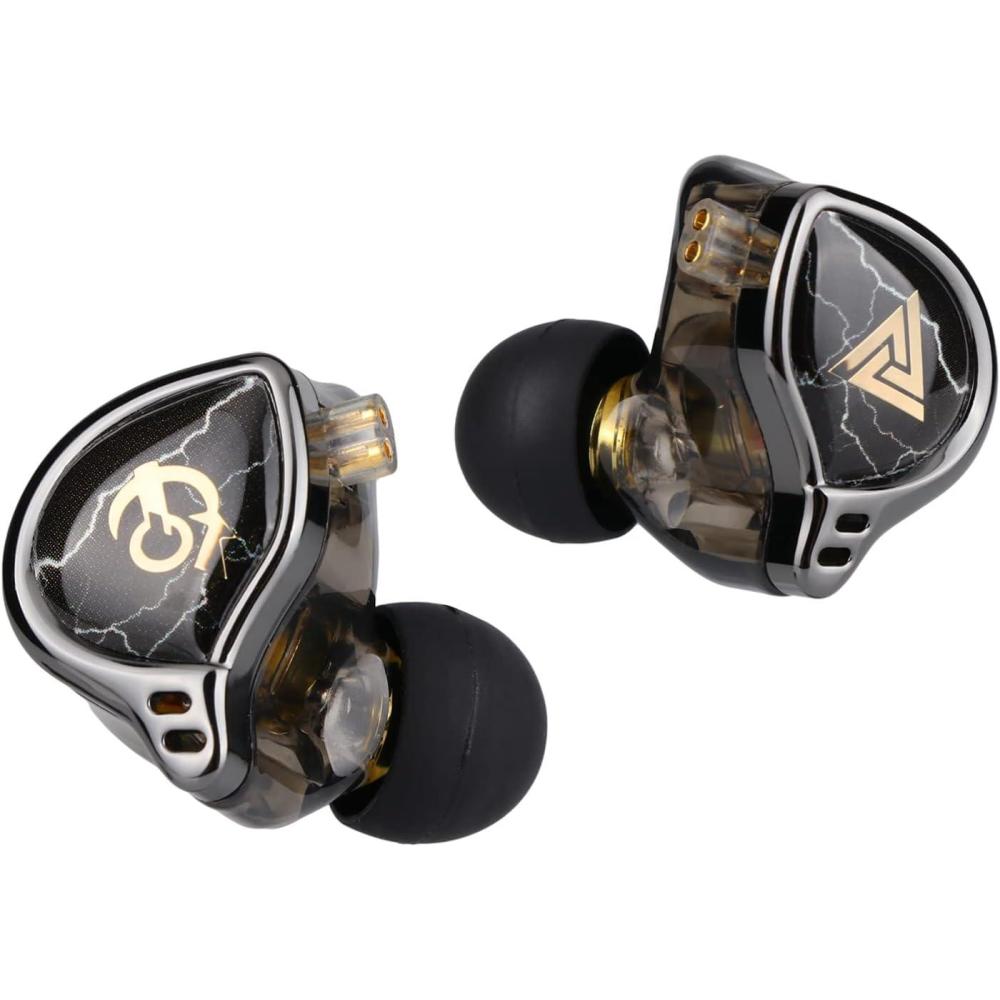 imageLinsoul QKZ x HBB 10mm TitaniumCoated Diaphragm HiFi inEar Monitor Earphones with SemiOpen Cavity Detachable Recessed 2Pin SilverPlated Cable Noise Canceling for AudiophileWithout MicWith Mic