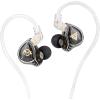imageLinsoul QKZ x HBB 10mm TitaniumCoated Diaphragm HiFi inEar Monitor Earphones with SemiOpen Cavity Detachable Recessed 2Pin SilverPlated Cable Noise Canceling for AudiophileWithout MicWith Mic