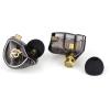 imageLinsoul QKZ x HBB 10mm TitaniumCoated Diaphragm HiFi inEar Monitor Earphones with SemiOpen Cavity Detachable Recessed 2Pin SilverPlated Cable Noise Canceling for AudiophileWithout MicWith Mic