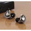 imageLinsoul QKZ x HBB 10mm TitaniumCoated Diaphragm HiFi inEar Monitor Earphones with SemiOpen Cavity Detachable Recessed 2Pin SilverPlated Cable Noise Canceling for AudiophileWithout MicWithout Mic