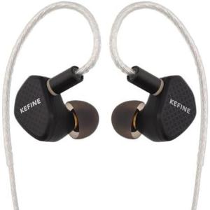 imageLinsoul Kefine Klean in Ear Monitor10mm DLC Diaphragm Dynamic Driver HiFi IEM HeadphonesWired Gaming Earbuds with Replaceable Tuning Nozzles Detachable SilverPlated Cable for Musician Audiophile