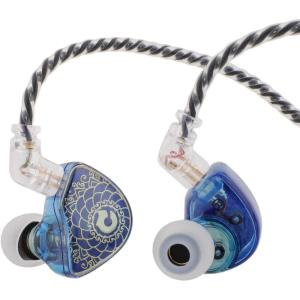 imageLinsoul TANGZU Waner SG HiFi 10mm Dynamic Driver PET Diaphragm inEar Earphone with Ergonomic Shape Detachable Recessed 2Pin OFC Braided Cable for Audiophile Musician DJ StageBlue with Mic