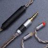 imageLinsoul C8 8Core Silver Copper Foil Braided Earphone Replacement Upgrade Cable Tinsel Silver Copper Wire for KZ ZSN Pro ZS10 Pro NF2u with Mic 35mm Plug 2 pin 078mm Connector