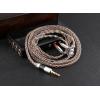 imageLinsoul C8 8Core Silver Copper Foil Braided Earphone Replacement Upgrade Cable Tinsel Silver Copper Wire for KZ ZSN Pro ZS10 Pro NF2u with Mic 35mm Plug 2 pin 078mm Connector