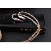 imageLinsoul C8 8Core Silver Copper Foil Braided Earphone Replacement Upgrade Cable Tinsel Silver Copper Wire for KZ ZSN Pro ZS10 Pro NF2u with Mic 35mm Plug 2 pin 078mm Connector