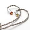 imageLinsoul Tripowin Zonie IEM Cable 16 Core Silver Plated Earphone Upgraded Cords 125m SPC in Ear Monitor Cable for 7HZ Timeless AE TINHIFI T2 PRO T3 T4MMCX 35mmGoldGrey