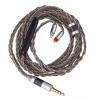 imageLinsoul C8 8Core Silver Copper Foil Braided Earphone Replacement Upgrade Cable Tinsel Silver Copper Wire for KZ ZSN Pro ZS10 Pro NF2u with Mic 35mm Plug 2 pin 078mm Connector
