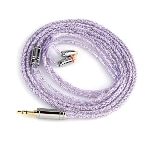imageLinsoul Tripowin Zonie IEM Cable 16 Core Silver Plated Earphone Upgraded Cords 125m SPC in Ear Monitor Cable for 7HZ Timeless AE TINHIFI T2 PRO T3 T4MMCX 35mmGoldLavender